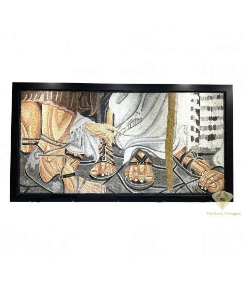 Mosaic of Magdala, Feet of Jesus Handmade Jerusalem Stone