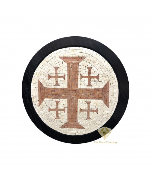 Mosaic Jerusalem Cross Handmade from Jerusalem Stone Mosaic Jerusalem Cross Handmade from Jerusalem Stone