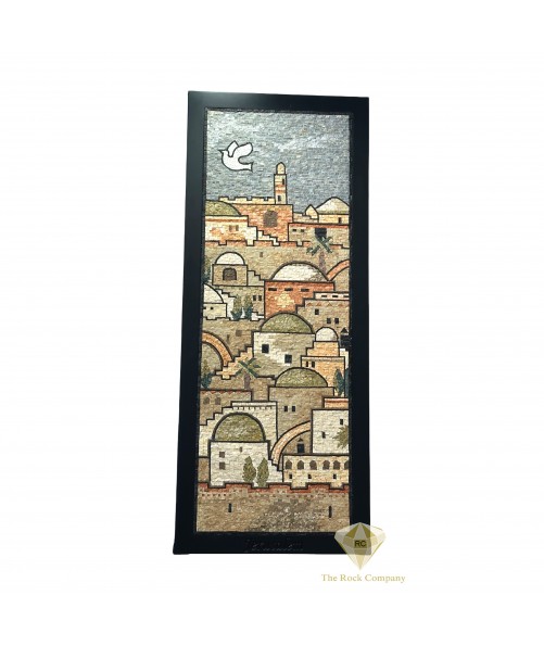 Mosaic Old City of Jerusalem Handmade Jerusalem Stone Art Wall
