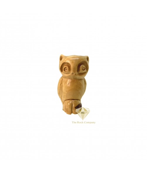 Olive Wood Owl statue Hand Carved 