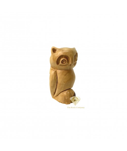 Olive Wood Owl statue Hand Carved 