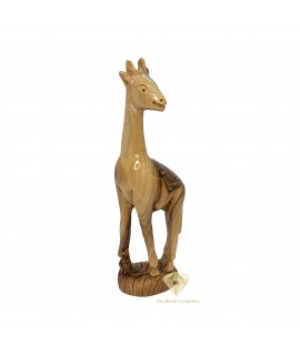 Olive Wood Giraffe Hand Carved, Holy Land Craftsmanship