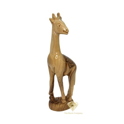 Olive Wood Giraffe Hand Carved, Holy Land Craftsmanship