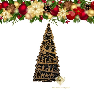 Christmas Tree Ornament Olive Wood