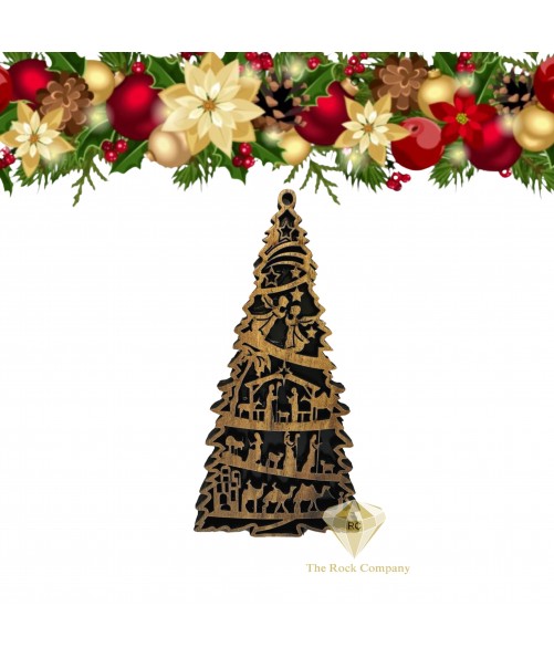 Christmas Tree Ornament Olive Wood