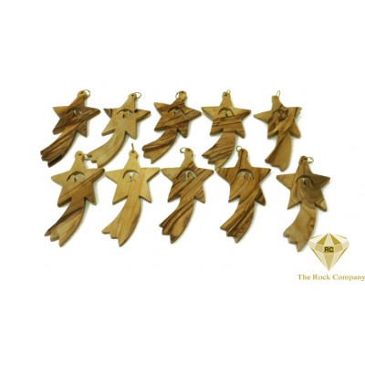 Olive wood christmas ornaments 