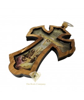 Olive Wood Jesus Cross 