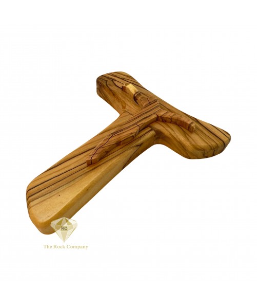 Olive Wood Tau Cross Small