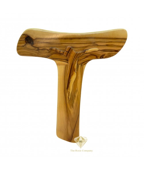 Olive Wood Tau Cross Medium