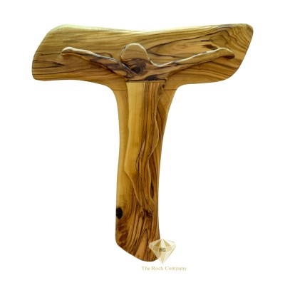 Olive Wood Tau Cross Large