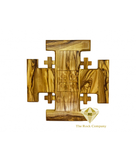 Olive Wood Jerusalem Cross