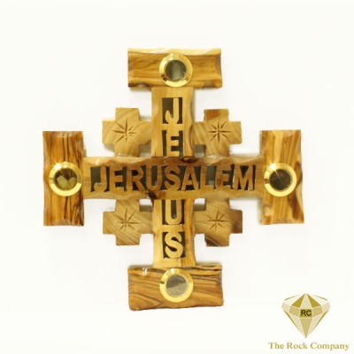 Jerusalem Cross Olive wood