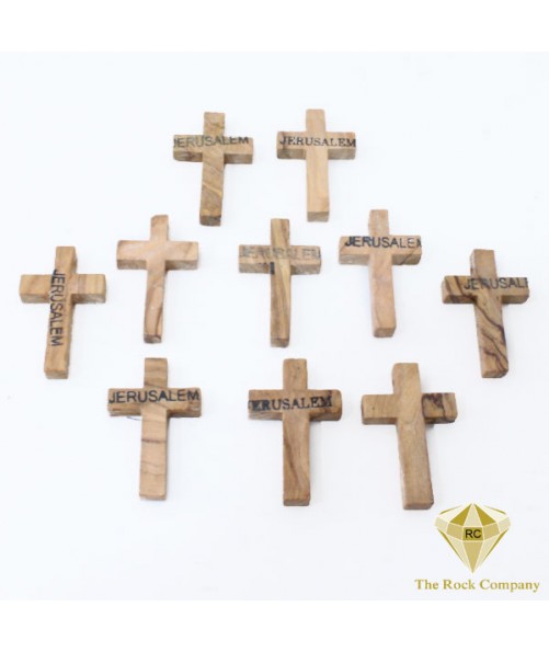 Simple olive wood crosses pack of 50 pcs