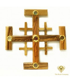 Jerusalem Olive wood Cross