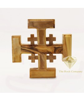 Holy Land Olive Wood Jerusalem Cross