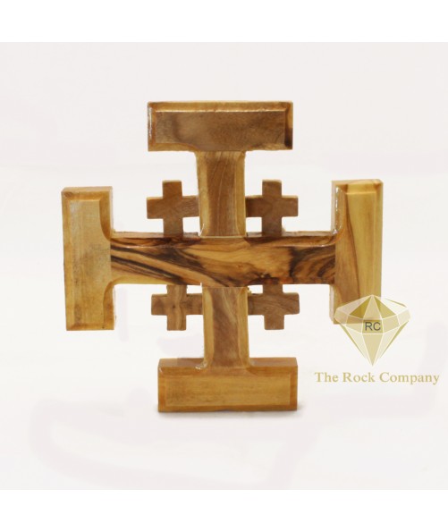 Holy Land Olive Wood Jerusalem Cross