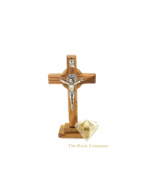 Olive Wood Cross With Crucifix