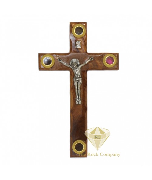 Olive Wood Cross with Crucifix 