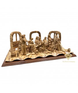 The Last Supper Olive Wood Hand Carved Jesus Christ and Disciples