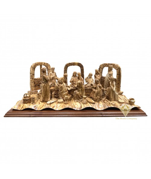 The Last Supper Olive Wood Hand Carved Jesus Christ and Disciples