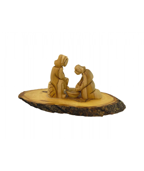 Jesus Washing The Disciples Feet’s Statue Olive Wood Hand Carved