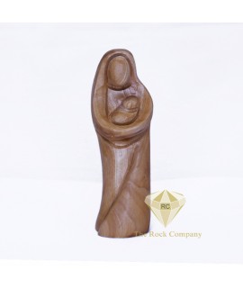 Faceless Olive Wood Virgin Mary 