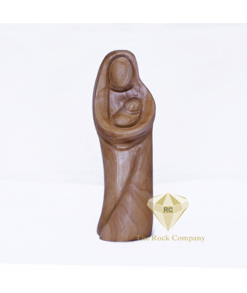 Faceless Olive Wood Virgin Mary 