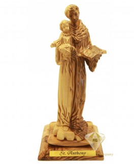 Olive Wood Artistic Saint Anthony 