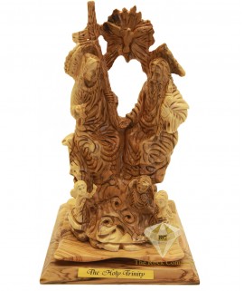 Olive Wood Artistic The Holy Trinity 