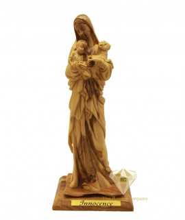 Olive Wood Artistic Innocence Virgin Mary 