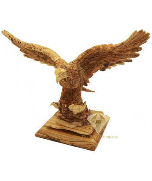 Olive Wood Artistic The Eagle Sculpture 