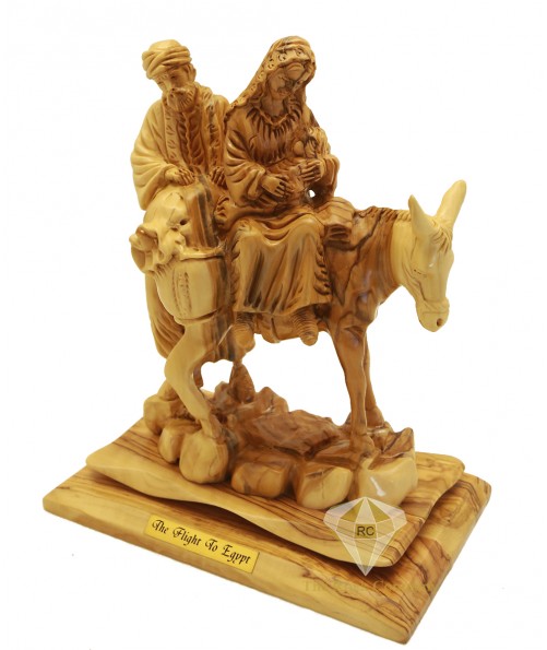 Olive Wood Artistic The Flight To Egypt 