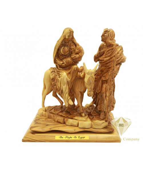 Olive Wood Artistic The Flight To Egypt 