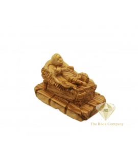 Olive Wood Artistic Baby Jesus