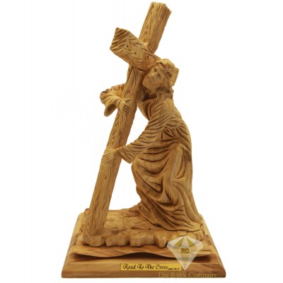 Olive Wood Artistic Road To The Cross Sculpture Olive Wood Artistic Road To The Cross Sculpture