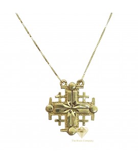 Jerusalem Cross Necklace 14K Gold