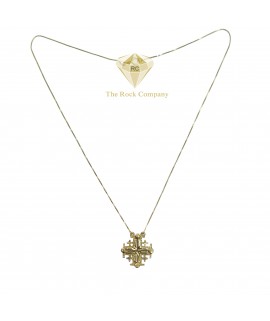 Jerusalem Cross Necklace 14K Gold