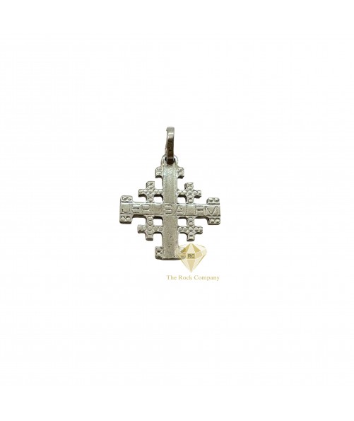 14K White Gold Jerusalem Cross Pendant 14K White Gold Jerusalem Cross Pendant