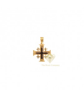 14K Yellow Gold Jerusalem Cross Pendant