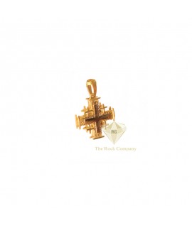 14K Yellow Gold Jerusalem Cross Pendant