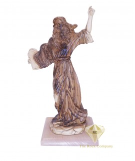 Olive Wood Hand Carved  Moses With The Ten Commandments 