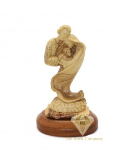 Olive Wood The Holy Family Carving