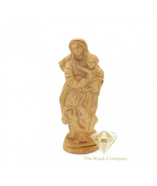Olive Wood Virgin Mary Carving