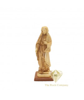 Olive Wood Sacred Heart Of Jesus Carving