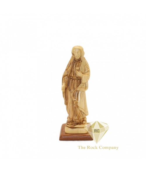 Olive Wood Sacred Heart Of Jesus Carving