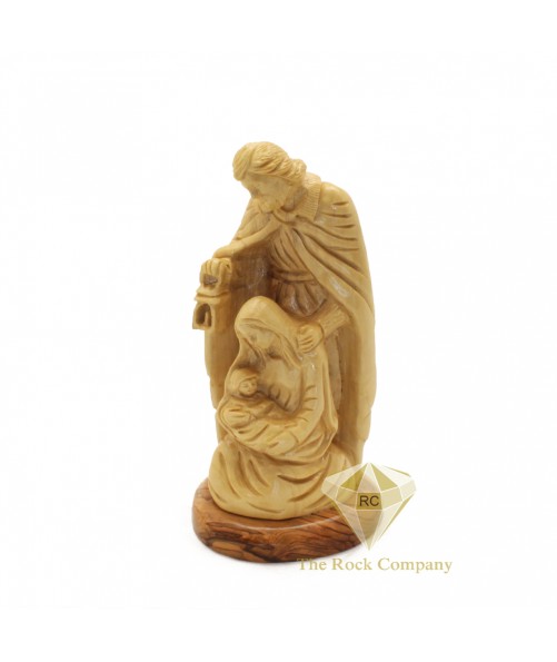 Olive Wood The Holy Family Carving