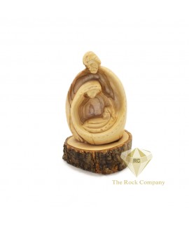 Olive Wood The Holy Family Carving