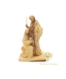 Olive Wood The Holy Family Carving