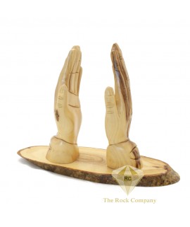 Holy Land Olive Wood Praying Hands Book Stand