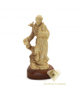 Olive Wood Saint Francis Carving